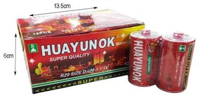 Huayunok Μπαταρία R20 Size D UM-1 1.5V 12τεμ – Battery