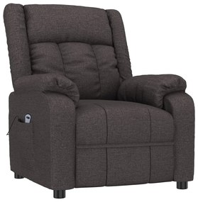 vidaXL Πολυθρόνα με Ανύψωση Σκούρο Καφέ Υφασμάτινη