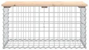 vidaXL Παγκάκι Κήπου Συρματοκιβώτιο 83 x 44 x 42 εκ. Μασίφ Ξύλο Πεύκου