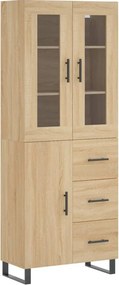 vidaXL Ντουλάπι Sonoma δρυς 69,5 x 34 x 180 εκ. από Επεξεργασμένο Ξύλο