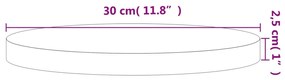 ΕΠΙΦΑΝΕΙΑ ΤΡΑΠΕΖΙΟΥ ΣΤΡΟΓΓΥΛΗ Ø30X2,5 ΕΚ. ΜΑΣΙΦ ΞΥΛΟ ΟΞΙΑΣ 355934