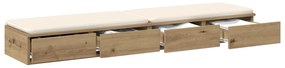vidaXL Συρτάρια Κρεβατιού Καρυδιά 150x36,5x16,5 εκ Επεξεργασμένο Ξύλο