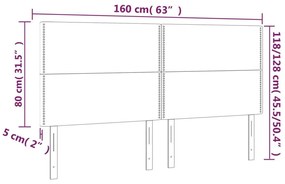 Κεφαλάρια Κρεβατιού 4 τεμ. Κρεμ 80 x 5 x 78/88 εκ. Υφασμάτινο - Κρεμ