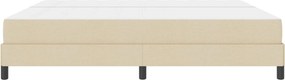 vidaXL Κρεβάτι με ελατήρια με στρώμα Κρεμ 200 x 200 cm ύφασμα
