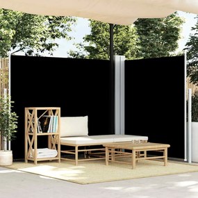 vidaXL Σκίαστρο Πλαϊνό Συρόμενο Μαύρο 180 x 600 εκ.