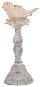 Κηροπήγιο 266-92-419 Bird 11,5x12,5x28,5 Beige Polyresin
