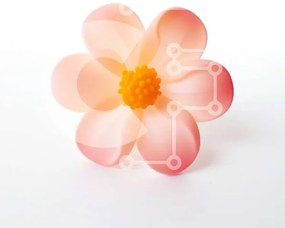 Intra Συλλεκτικό Ξύλινο Παζλ Plywood 4mm - Μικρό ροζ λουλούδι σε άσπρο φόντο Σε Ξύλινο Κουτί - Διαστάσεις: 10x10 cm – 25 κομμάτια