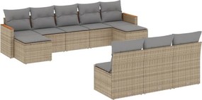 vidaXL Patio Sofa Set 10-θέσια Μικτό μπεζ