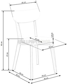 Καρέκλα Λευκή Ξύλινη 45x50x81