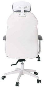 Πολυθρόνα BF8300 Διευθ.Γκρι Microfiber/Λευκό Pu