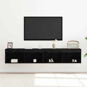 vidaXL Ντουλάπι TV 2 pcs Μαύρη δρυς 80 x 30 x 30 εκ Επεξεργασμένο ξύλο