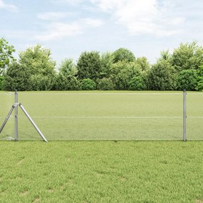 vidaXL Φράκτης Ενωμένων Συρμάτων  με 7 Στυλους 0.4x10 μ Γαλβανισμένος Χάλυβας
