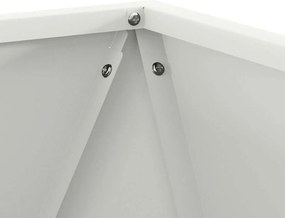 vidaXL Γλάστρα Λευκό 40 x 40 x 40 cm Ατσάλι