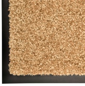 vidaXL Πατάκι Εισόδου Πλενόμενο Κρεμ 90 x 150 εκ.