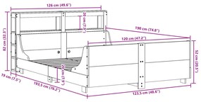 ΣΚΕΛΕΤΟΣ ΚΡΕΒΑΤΙΟΥ ΧΩΡΙΣ ΣΤΡΩΜΑ 120X190 ΕΚ ΜΑΣΙΦ ΞΥΛΟ ΠΕΥΚΟΥ 3306477