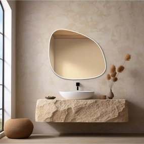 Stewehome Ασύμμετρος καθρέφτης τοίχου από γυαλί 75x55 cm