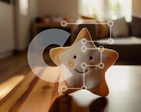 Intra Συλλεκτικό Ξύλινο Παζλ Plywood 4mm - Χαρούμενο λούτρινο ζώο σε σχήμα αστεριού Σε Ξύλινο Κουτί - Διαστάσεις: 10x10 cm – 25 κομμάτια