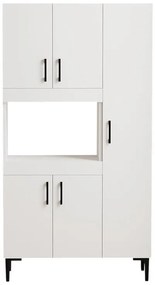 Ντουλάπα κουζίνας Defne σε λευκή απόχρωση  89x37.5x160εκ 89x37.5x160 εκ.