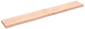 vidaXL Ράφι Τοίχου 220x30x(2-6) εκ. από Ακατέργαστο Μασίφ Ξύλο Δρυός