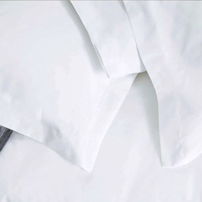 Μαξιλαροθήκη Ξενοδοχείου Oxford 4 Πλευρών White 200 Κλωστές Περκάλι 100% Βαμβάκι 52 X 75 52x75cm 100% Βαμβάκι