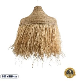 Κρεμαστό Φωτιστικό Οροφής Μονόφωτο Boho Μπεζ PORTOFERRAIO 02186 Globostar 02186 Μπεζ