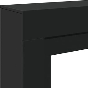 vidaXL Πλαίσιο Τζακιού Μαύρο 100x30x87,5 εκ. από Επεξ. Ξύλο