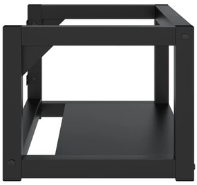 vidaXL Έπιπλο Μπάνιου Επιτοίχιο Μαύρο 59 x 38 x 31 εκ. Σιδερένιο