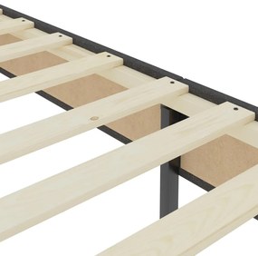 vidaXL Κρεβάτι Boxspring Σκούρο Γκρι 90 x 200 εκ. Υφασμάτινο