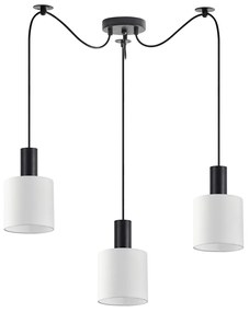 Φωτιστικό Οροφής Τρίφωτο Homelighting 77-8507 Black/White