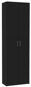 vidaXL Ντουλάπα Γραφείου Μαύρη 60 x 32 x 190 εκ. από Επεξ. Ξύλο