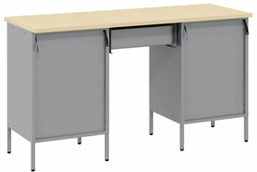 vidaXL Ντουλάπα Εργασίας με συρτάρι 3 pcs Μαύρο 150 x 55 x 85 εκ