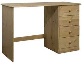 vidaXL Γραφείο με 4 Συρτάρια 110 x 50 x 74 εκ. από Μασίφ Ξύλο Πεύκου