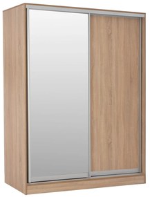 Ντουλάπα Δίφυλλη Συρόμενη Με Καθρέπτη Sonama 160x60x210 Εκ.