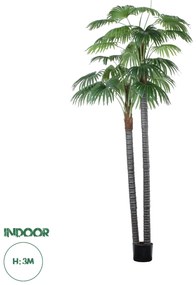 20086 GloboStar® Artificial Garden PALM TREE 20086 Τεχνητό Διακοσμητικό Φυτό Φοινικόδεντρο Βεντάλια Υ300cm