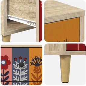vidaXL Κομοδίνο ESSEN Sonoma Δρυς 36 x 33 x 60 εκ Επεξεργασμένο Ξύλο