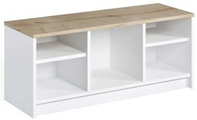 Παπουτσοθήκη London Megapap χρώμα λευκό - sapphire oak 100x35x40εκ.