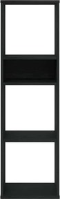 vidaXL Βιβλιοθήκη Μαύρη 34x31x112 εκ. από Επεξεργασμένο Ξύλο