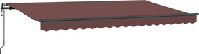vidaXL Αναδιπλούμενη τέντα Καφέ 400 x 200 cm ύφασμα