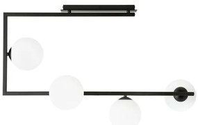 Φωτιστικό Οροφής Ατσάλι-Γυαλί 4xE14 SOMA Made in Poland Emibig-1291/4-Λευκό 1291/4