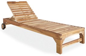 Ξαπλώστρα Ξύλινη Rama από Teak 200x70x30cm - BIO800941