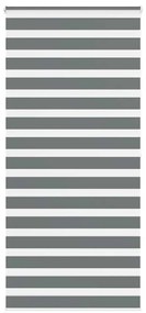 vidaXL Ζέβρα τυφλή Σκούρο Γκρι Πλάτος υφάσματος 105,9 εκ. Πολυεστέρας