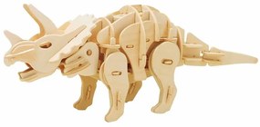 ROBOTIME MINI TRICERATOPS D430  Ξύλινο Μηχανικό Puzzle με Αισθητήρα Ήχου