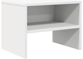 vidaXL Κομοδίνο Λευκό 40 x 30 x 30 εκ. από Επεξ. Ξύλο