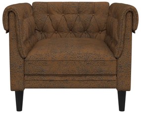 vidaXL Πολυθρόνα Chesterfield Καφέ Υφασμάτινη