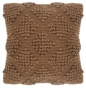 Boho 3d Ανάγλυφη Διακοσμητική Μαξιλαροθήκη Soragia σε 5 Αποχρώσεις 45x45cm Καφέ