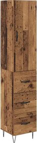 vidaXL Highboard Παλιό Ξύλο 34,5 x 34 x 90 εκ. Επεξεργασμένο Ξύλο