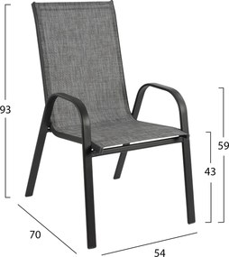 ΣΕΤ ΤΡΑΠΕΖΑΡΙΑΣ 3ΤΜΧ ΜΕ 2 ΚΑΡΕΚΛΕΣ &amp; 1 ΤΡΑΠΕΖΙ 60x60 HM5183.01