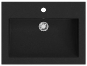 vidaXL Νιπτήρας Μαύρος 600 x 450 x 120 χιλ. Γρανιτένιος