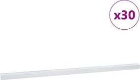 vidaXL Προστατευτικά ακμών σκάλας 30 pcs Ασημί 67 x 3 x 2 εκ.