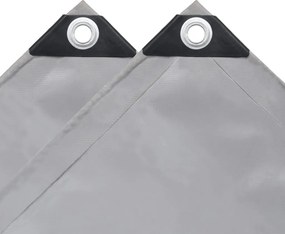 vidaXL Μουσαμάς Γκρι 5 x 6 μ. 650 γρ./μ.²